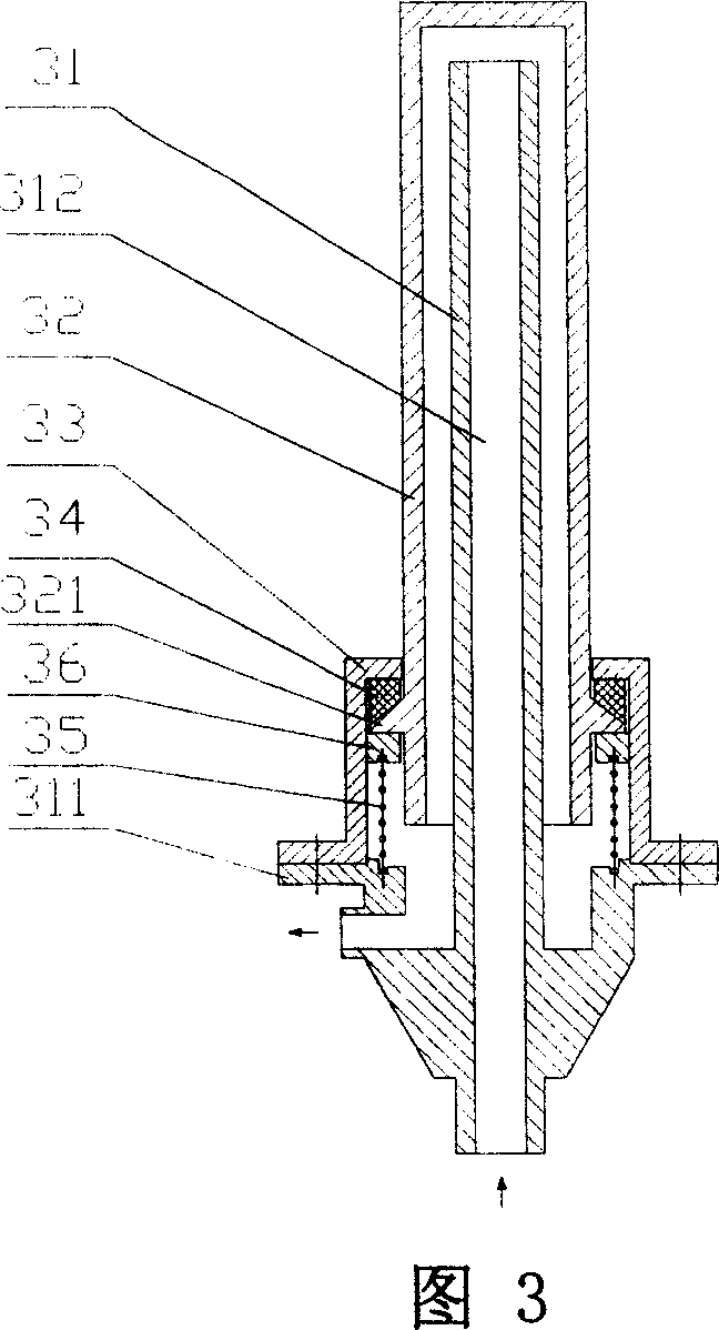 Swirl spouting device for drying sludge