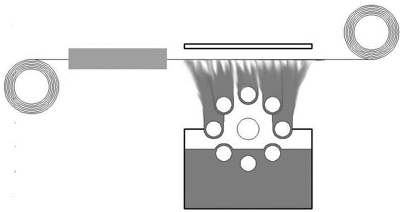 Composite filter paper manufacturing method and device capable of improving surface dust holding capacity