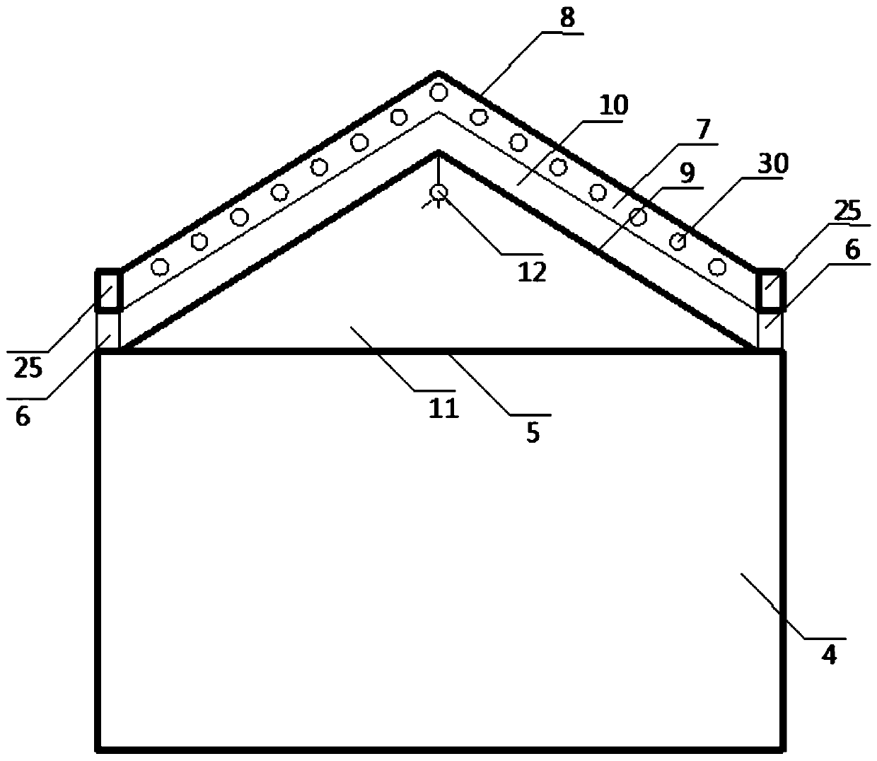 An energy-saving roof structure and method of use thereof
