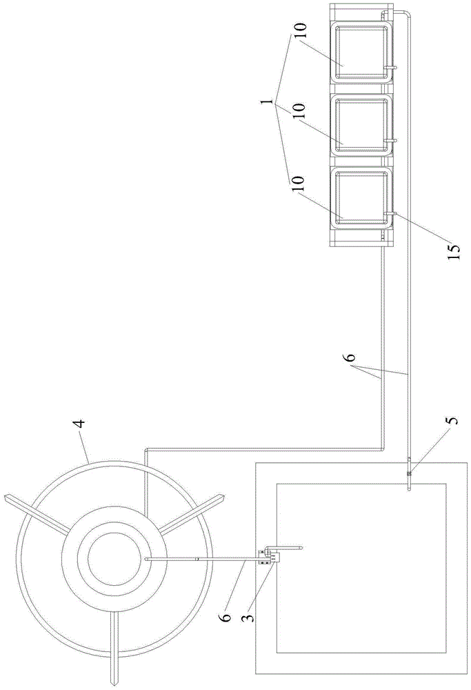 Vegetation nutrient solution cycle heat radiation device