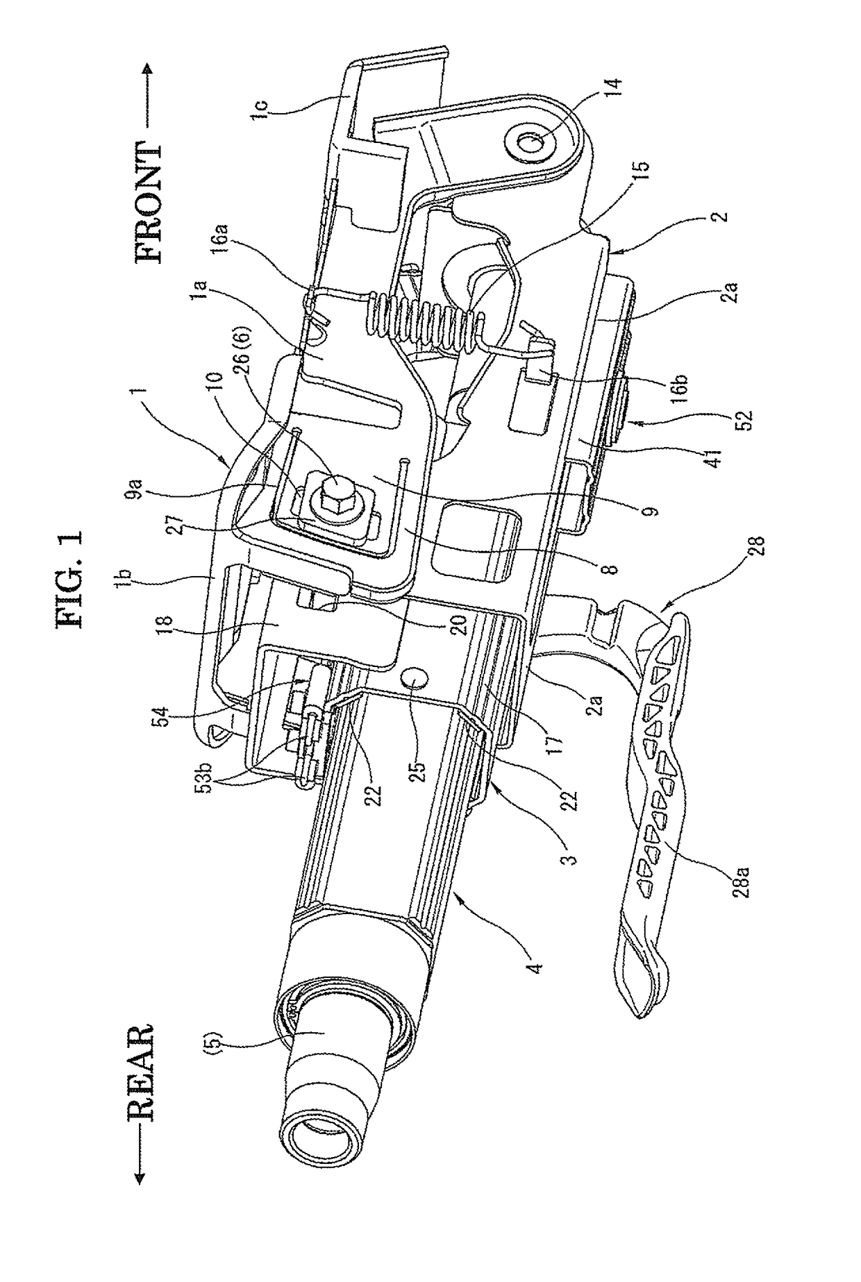 Steering column apparatus