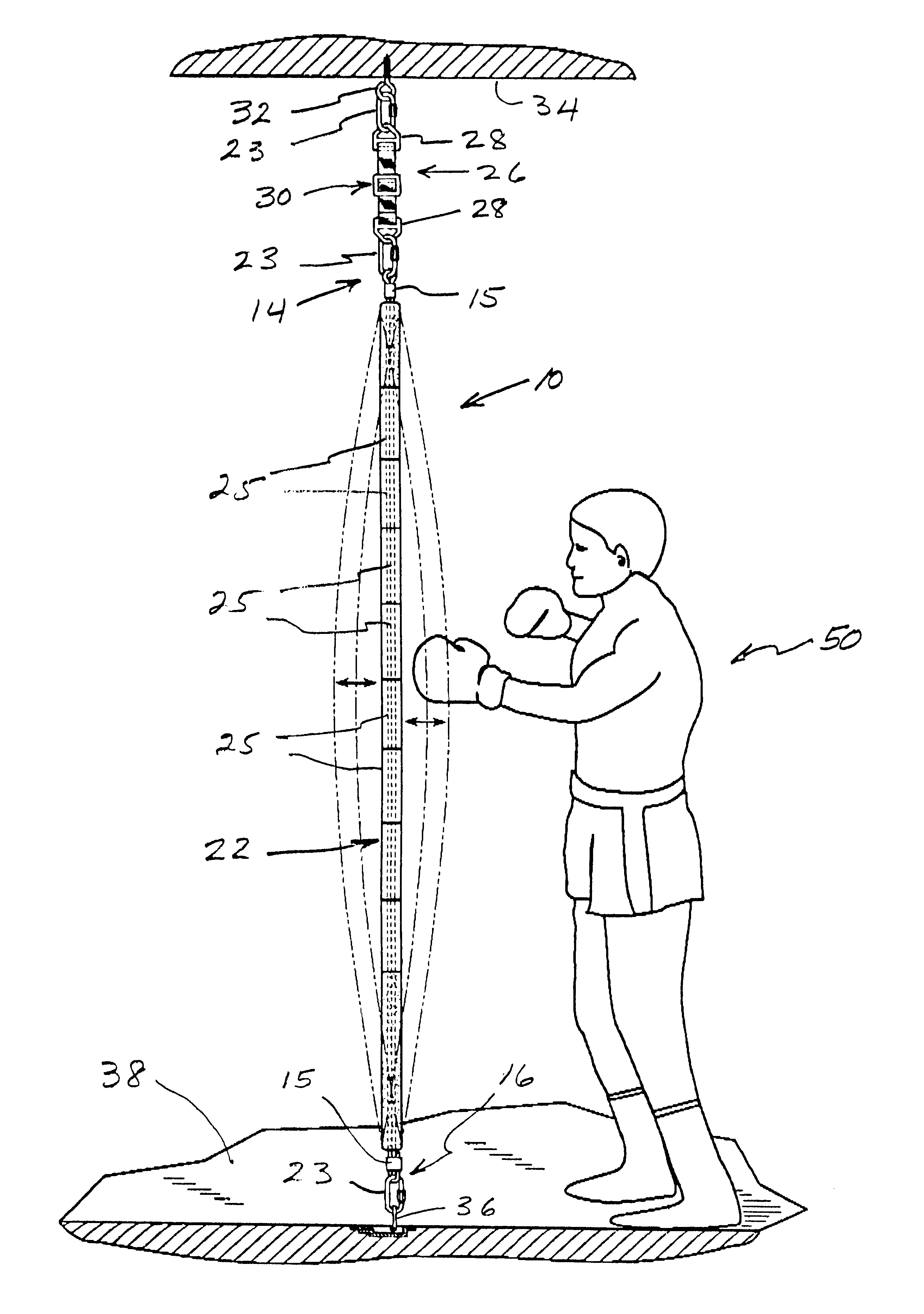 Boxing and martial arts training device