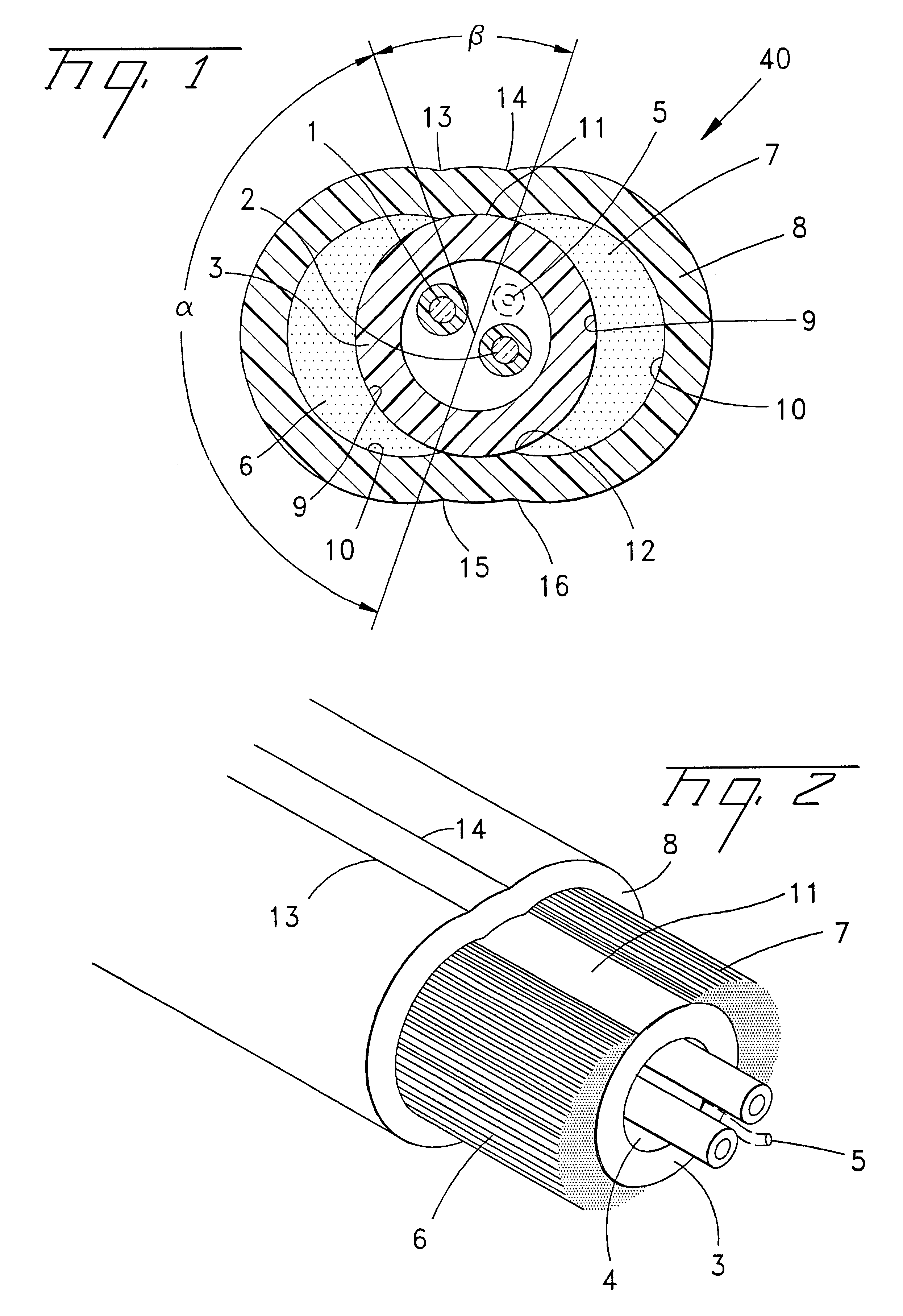 Optical cables with flexible strength sections