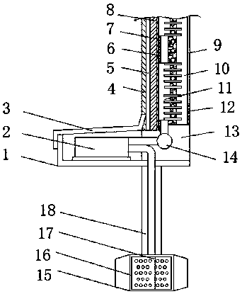 Building wall structure capable of being cooled for fabricated building