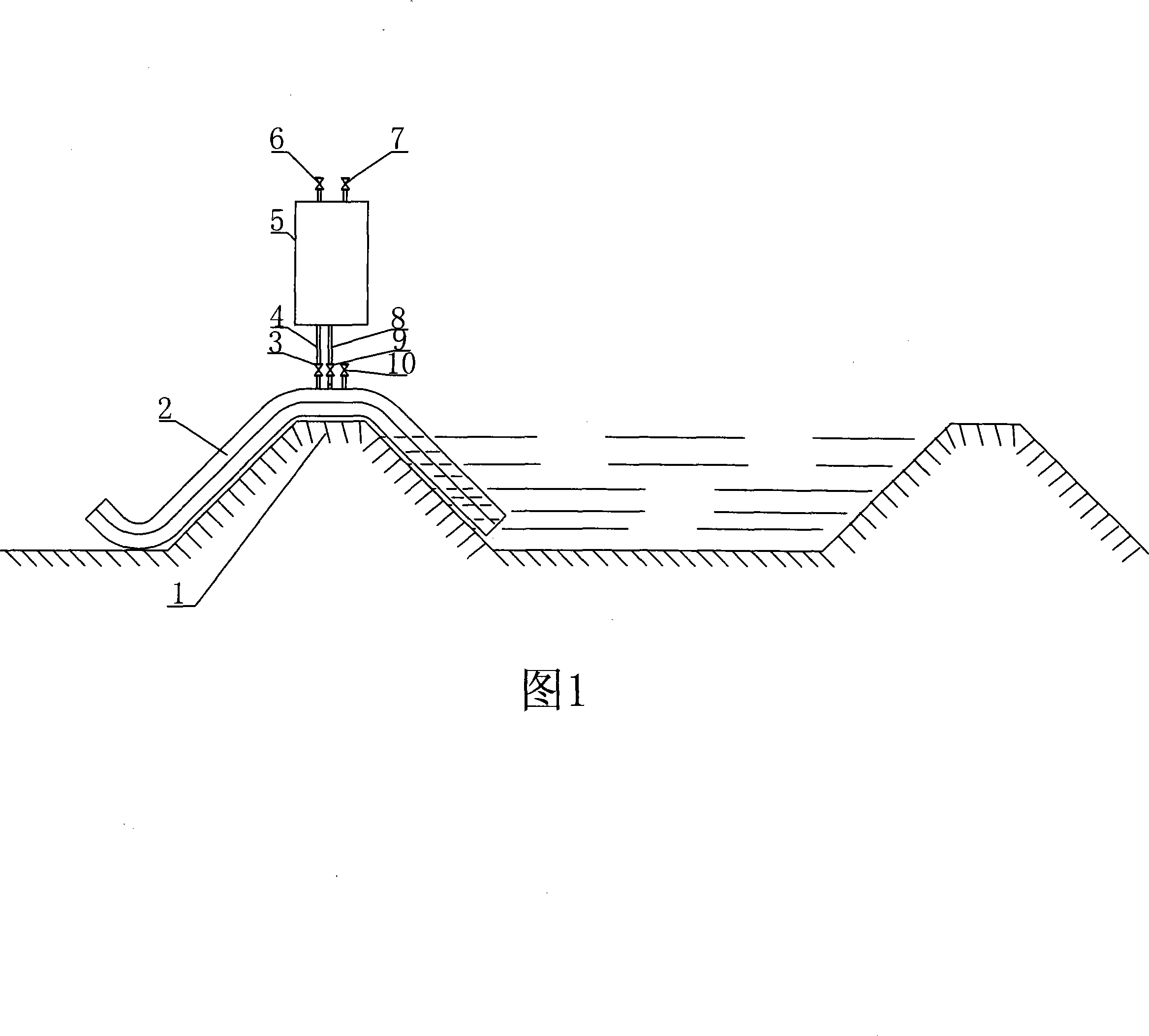 Controllable siphon discharging device and operation method for reservoir drainage or flood discharge
