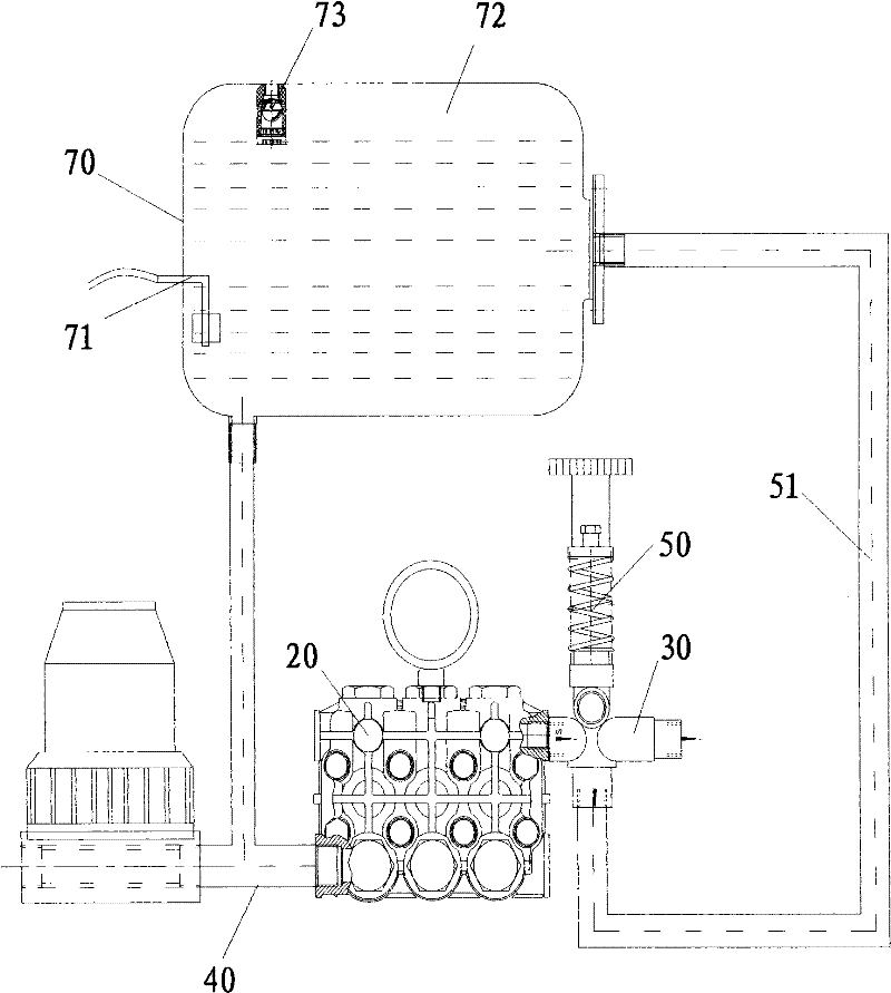 High-pressure water cleaning device