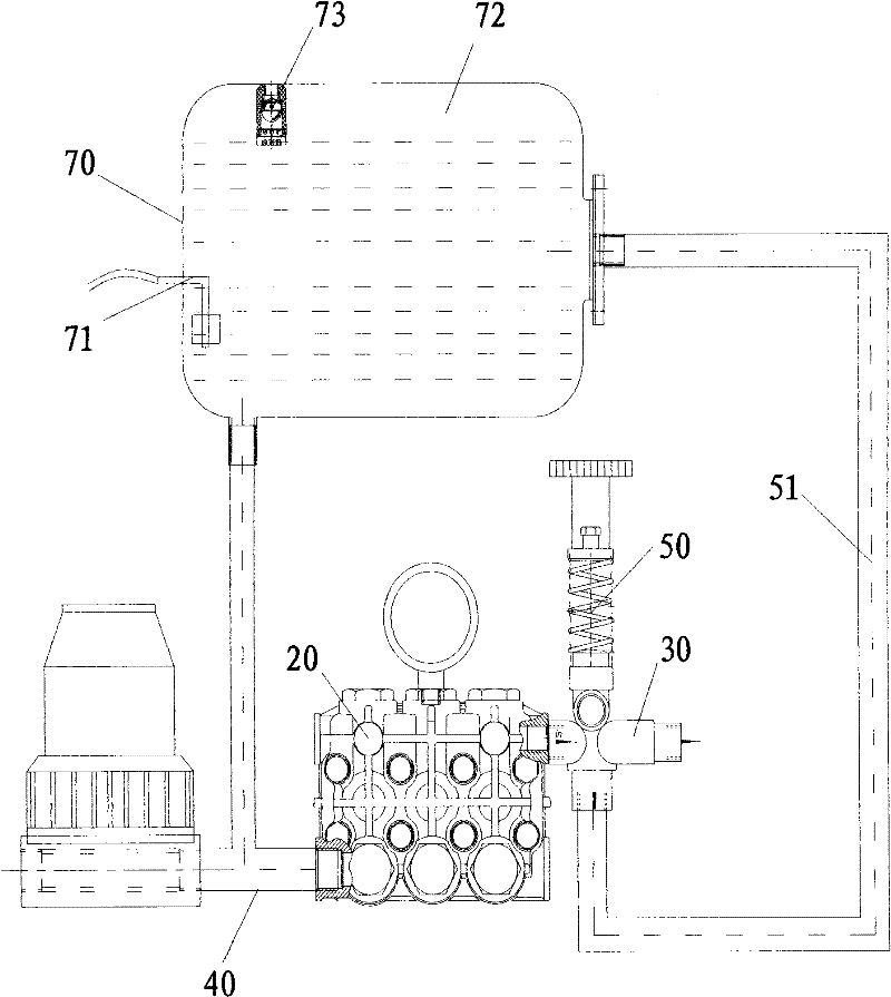 High-pressure water cleaning device