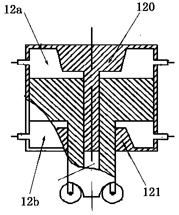 Welding-with-trailing impact rolling welded seam shaping device for welded joint