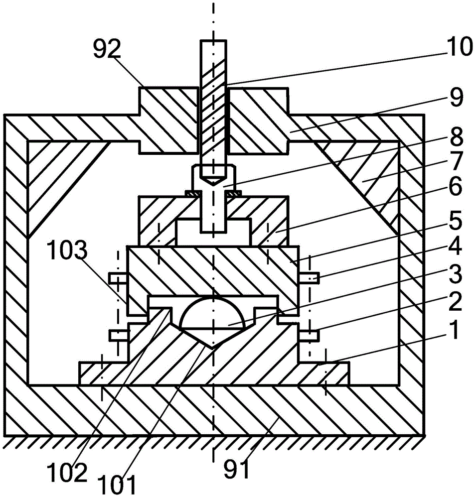 A test device and modeling method for obtaining the normal contact stiffness of the joint surface