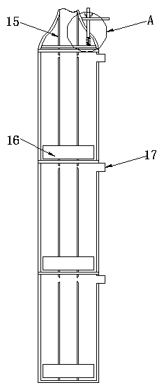 Simultaneous sampling device of multiple water layers for water body pollution detection