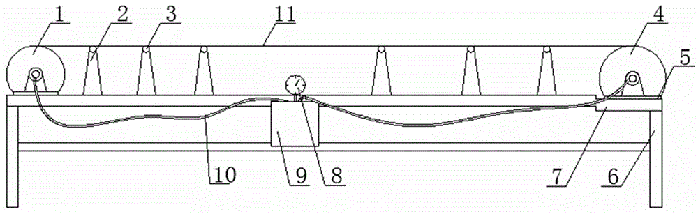 Lubricating device of simple horizontal belt conveyor