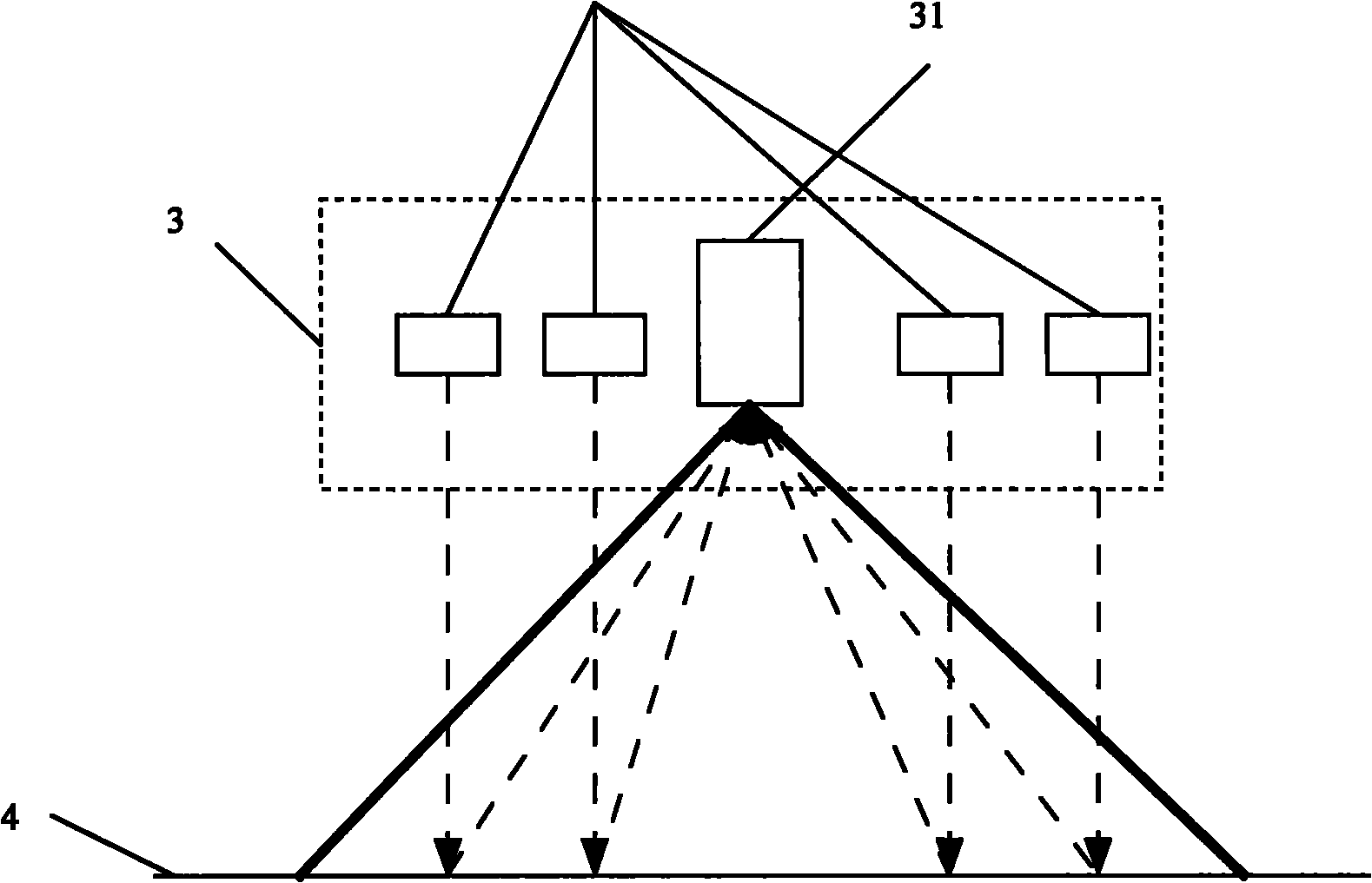 Cement concrete road surface dislocation detection device and method based on structured light vision