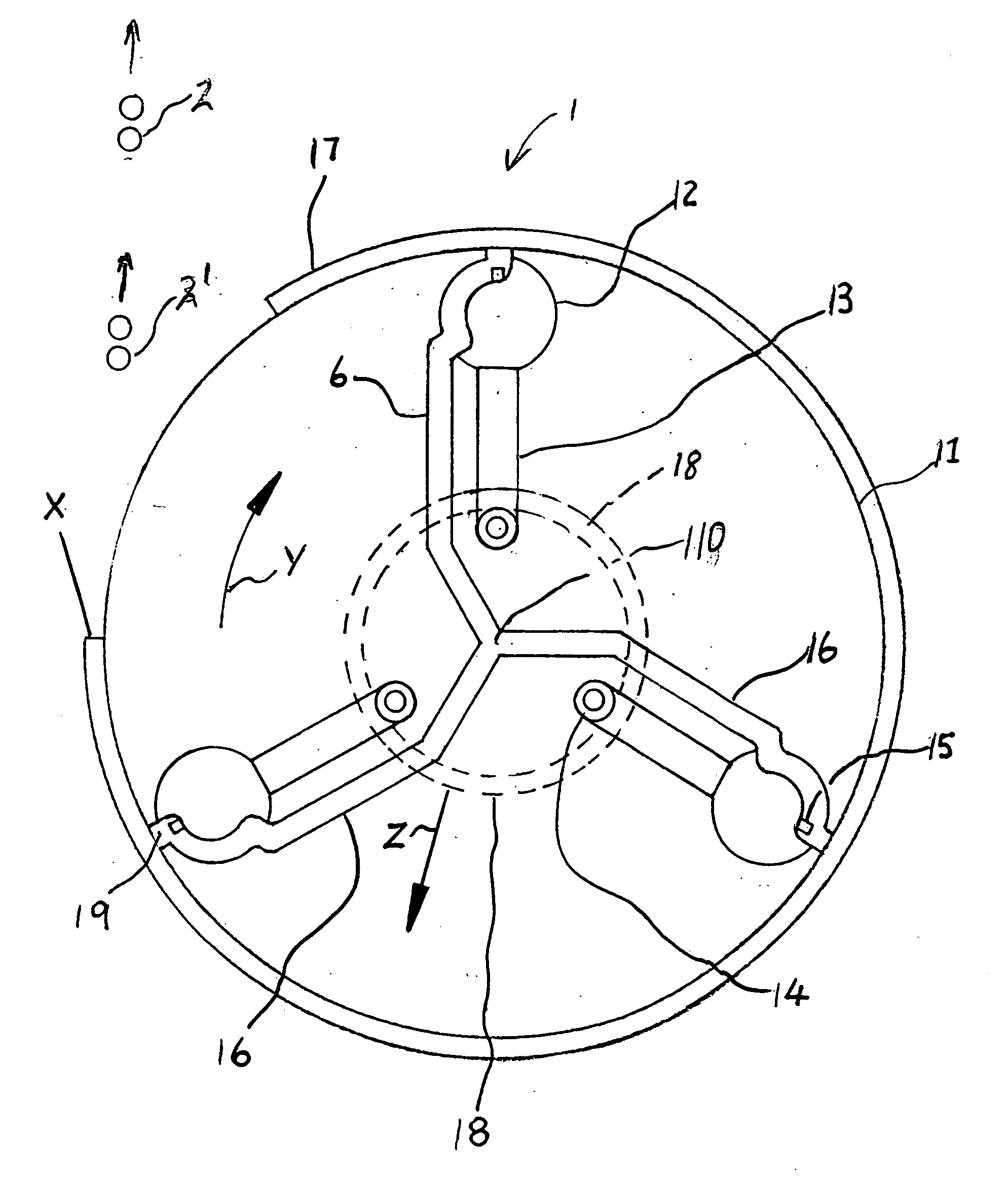 Trigger controlled release of controlled numbers of projectiles at each of controlled number of instances per revolution in a centrifugal propulsion weapon