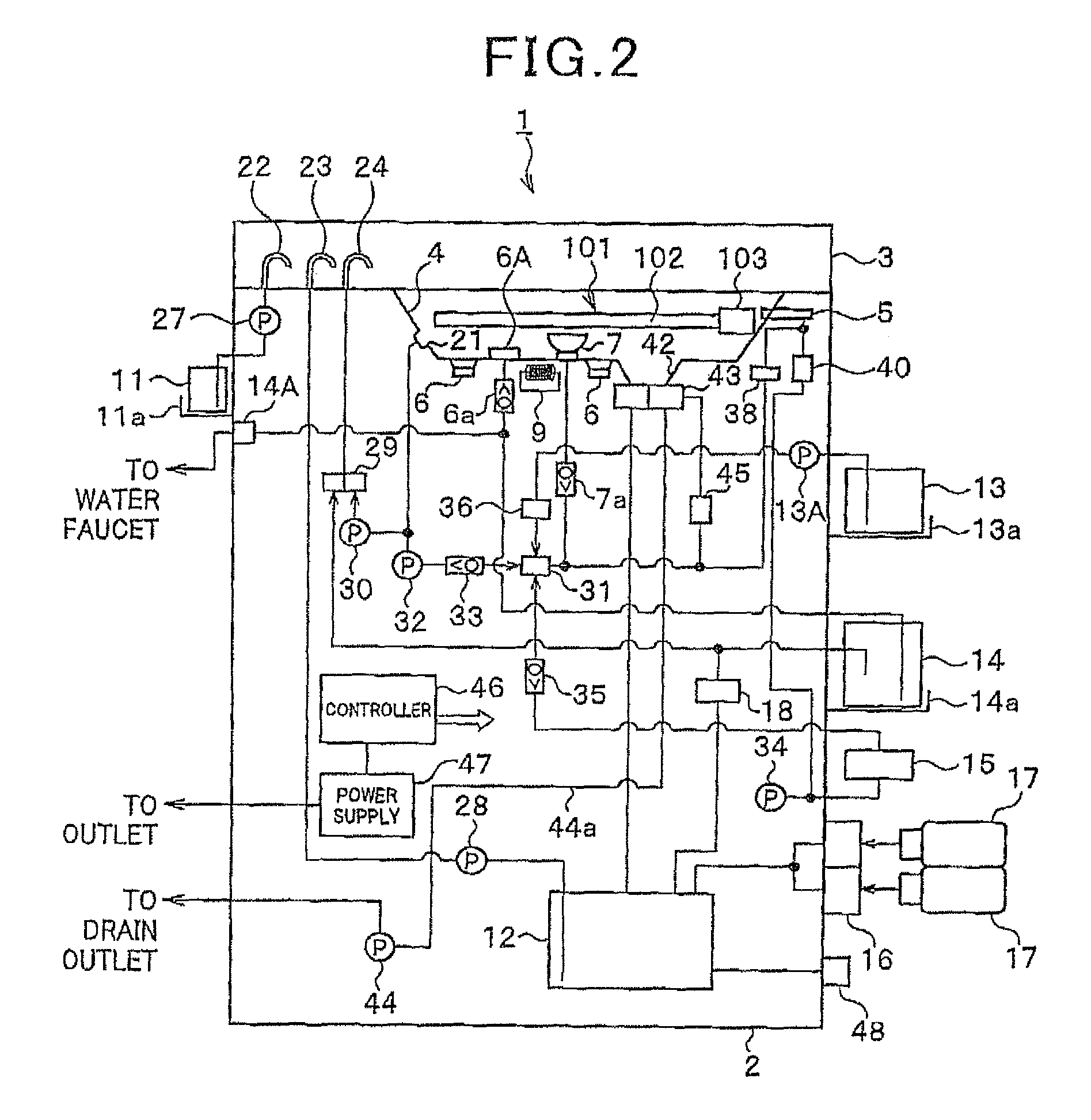 Endoscope washer disinfector equipped with nozzle connectable to endoscopic channels automatically