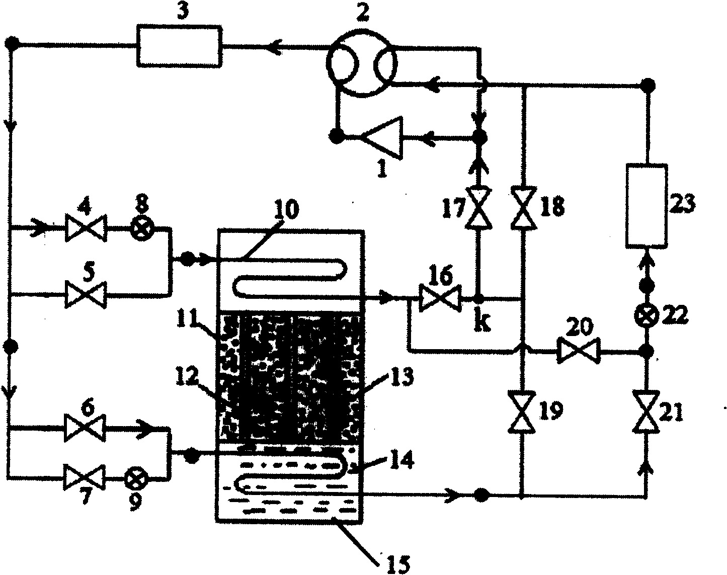 Air condition system of heat pipe storing energy