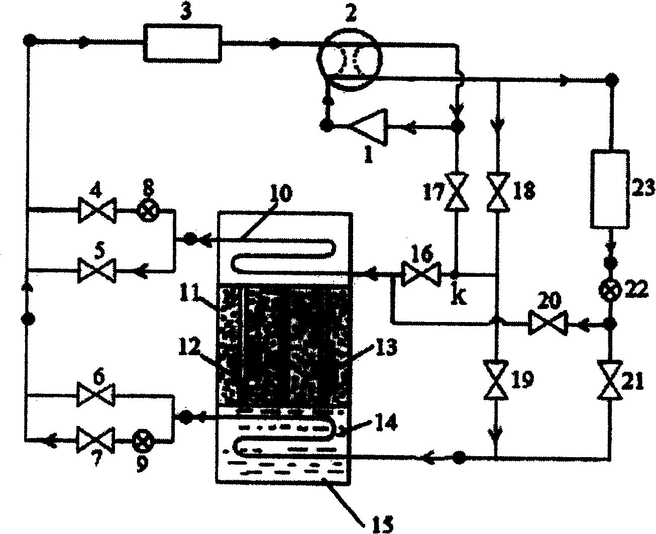 Air condition system of heat pipe storing energy