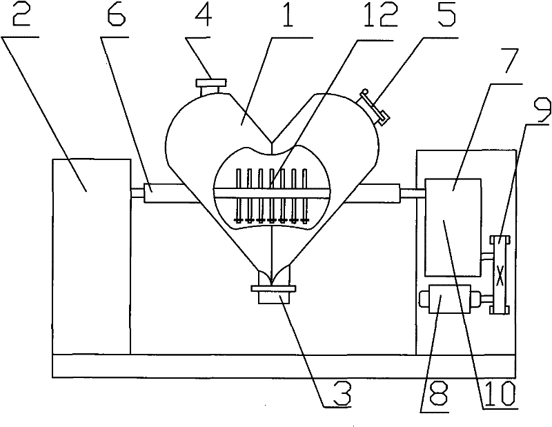 V-shaped stirring mixer