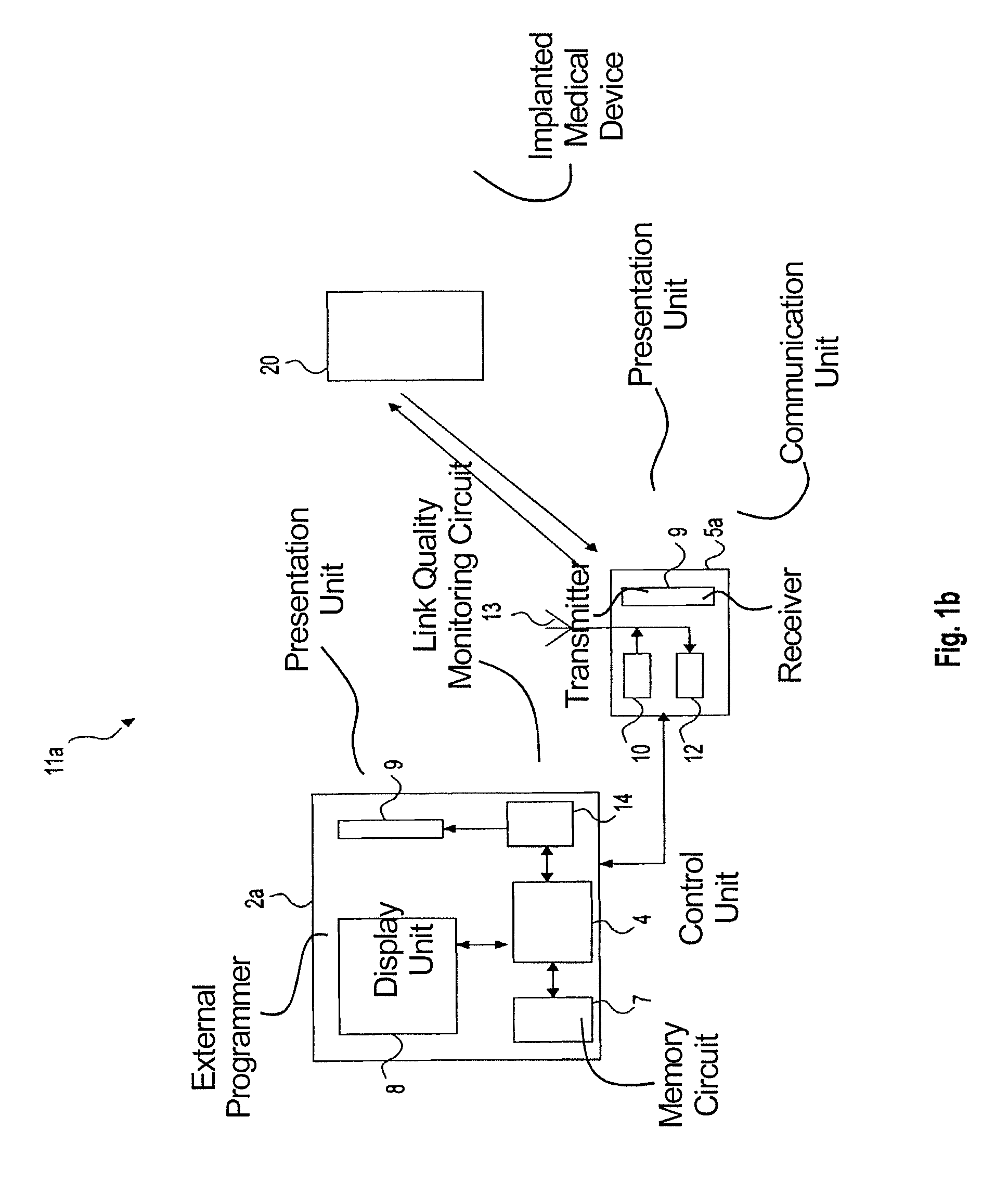 Method and medical system for determining a link quality of a communication link in such a medical system