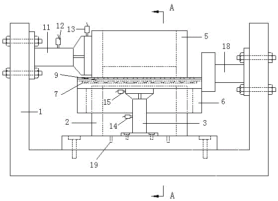 Indoor stretching-shearing testing device for anchor rod