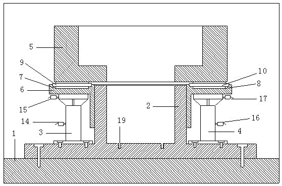 Indoor stretching-shearing testing device for anchor rod