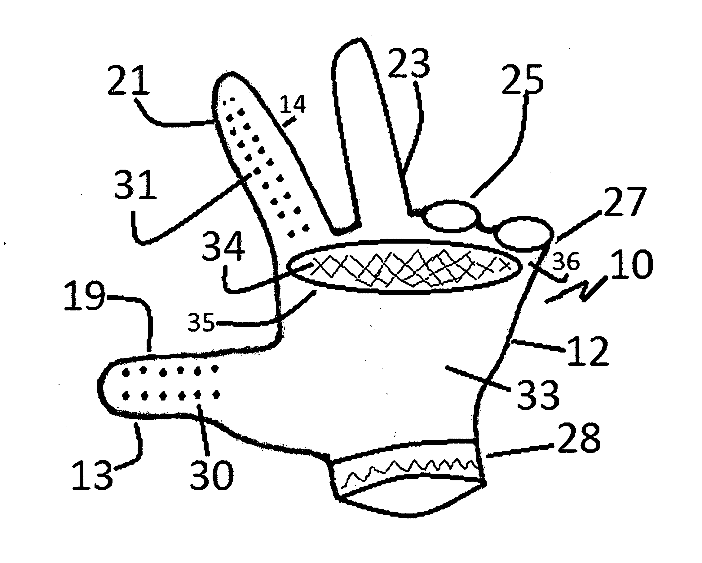 Partial-fingered gloves