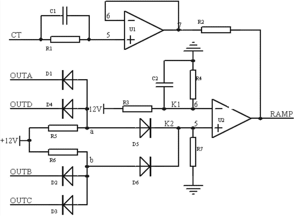 Phase-shifted full-bridge peak current control circuit based on PWM (Pulse Width Modulation) controller