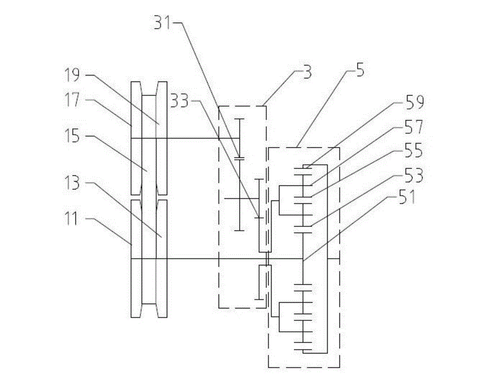 Stepless speed regulation device of marine generator and marine generator