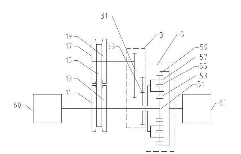 Stepless speed regulation device of marine generator and marine generator