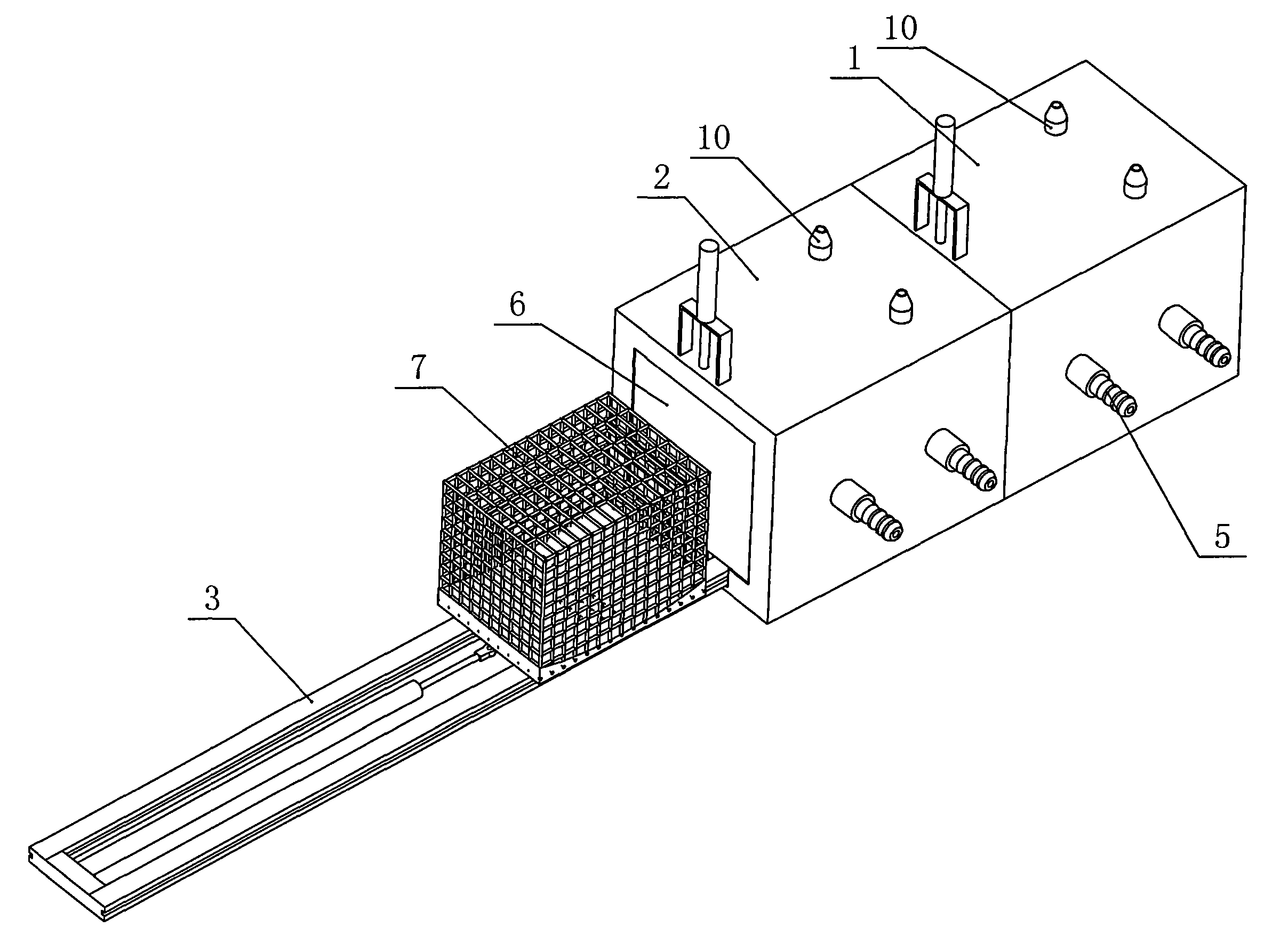 Intermittent hypoxia big and small mice feeding cabin of linear track type