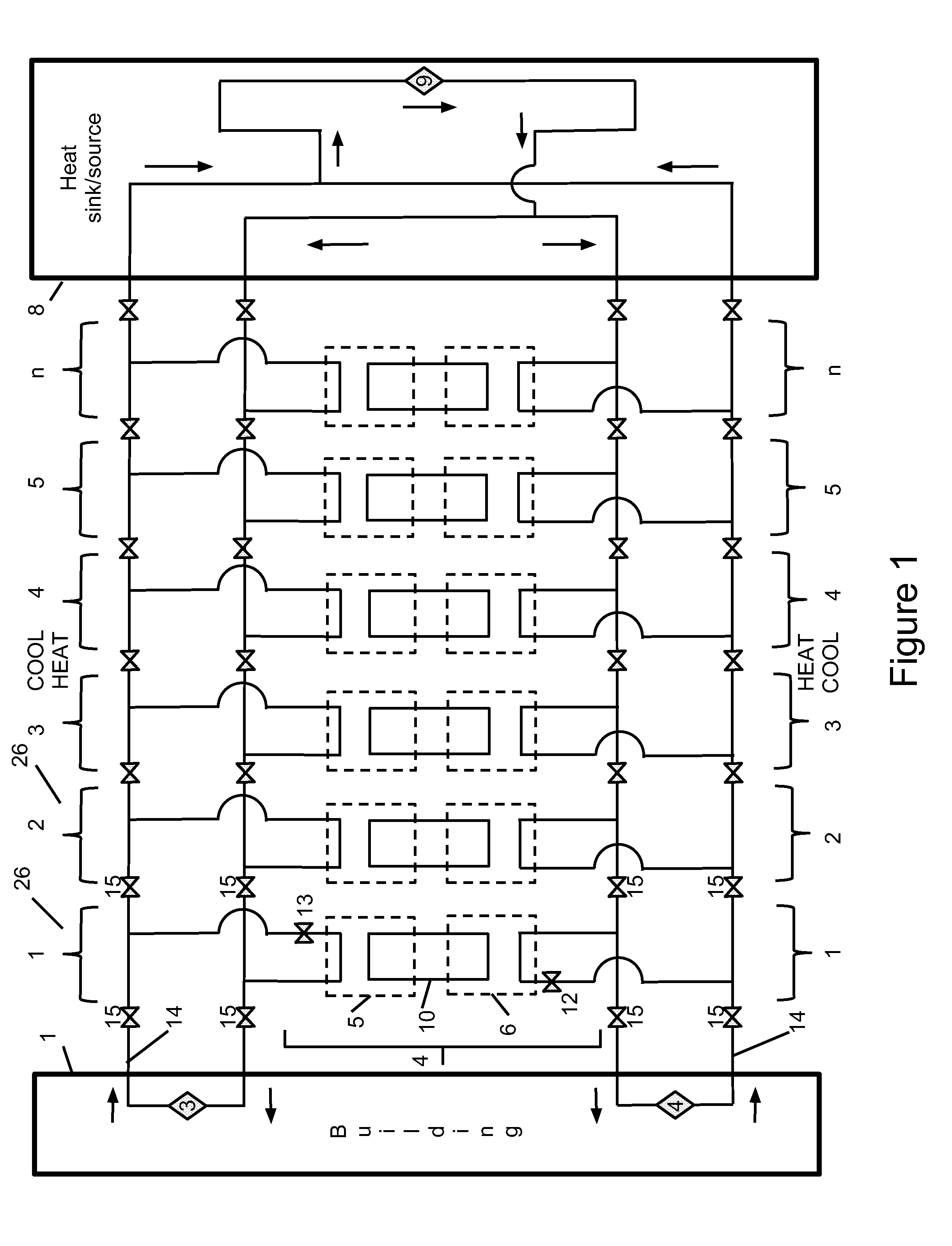 Modular chiller heater reversing/non-reversing conversion apparatus and method