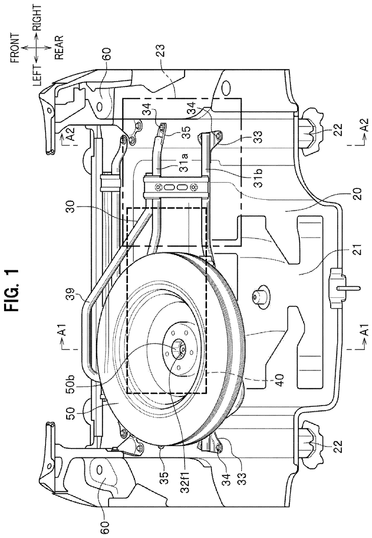 Spare tire mounting structure