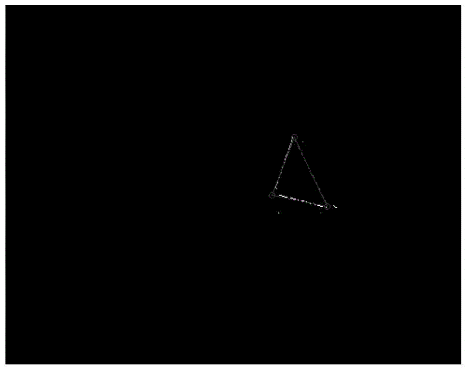 Triangular sailboard support frame identification method applicable to space non-cooperative target