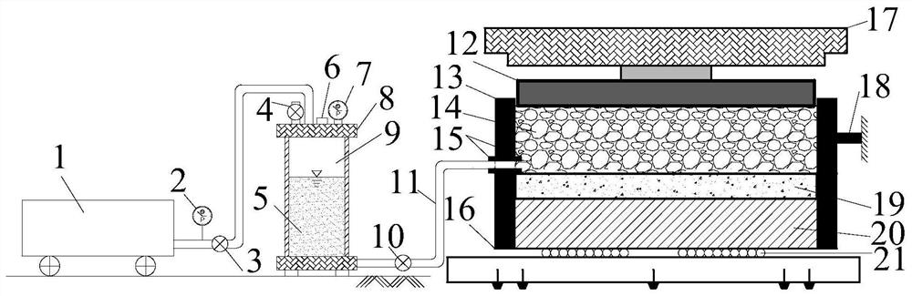 An indoor test method for simulating the upward return of post-grouting grout at the pile tip