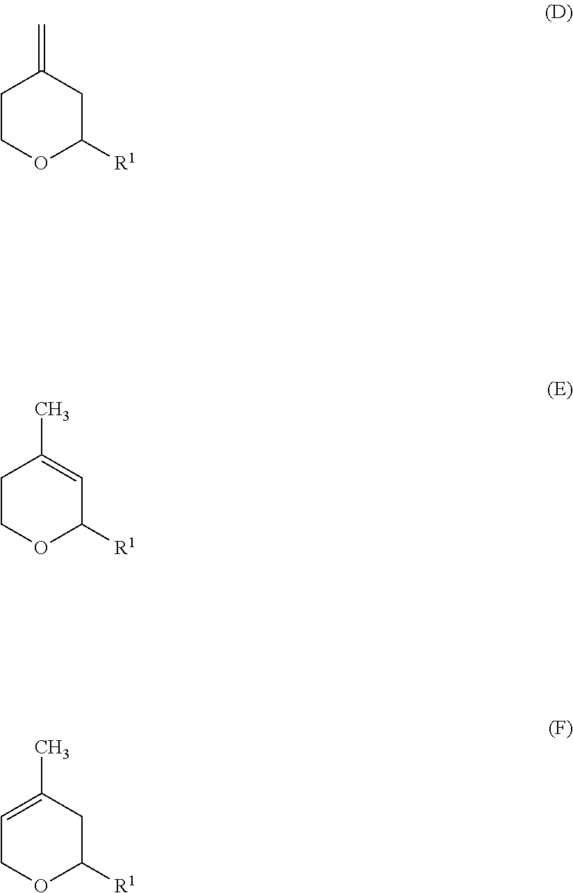 Production of 2-substituted 4-hydroxy-4-methyltetrahydropyrans having stable odoriferous quality