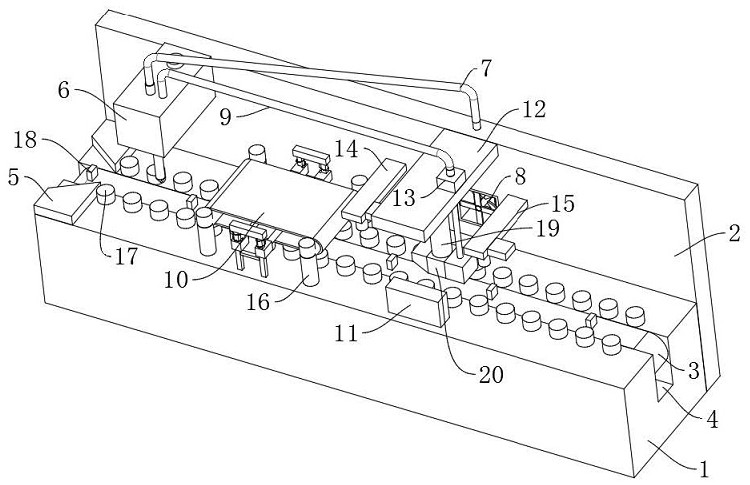 Conveying device for production of aero seat pull rail seat