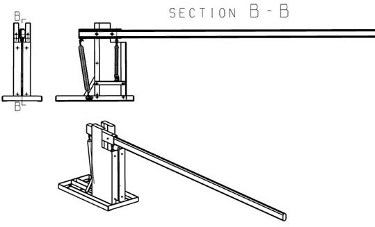 Practical pneumatic barrier gate mechanism