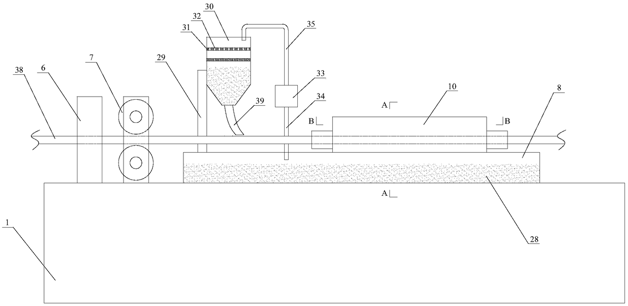 Copper-clad aluminum rod single pull ejecting machining device