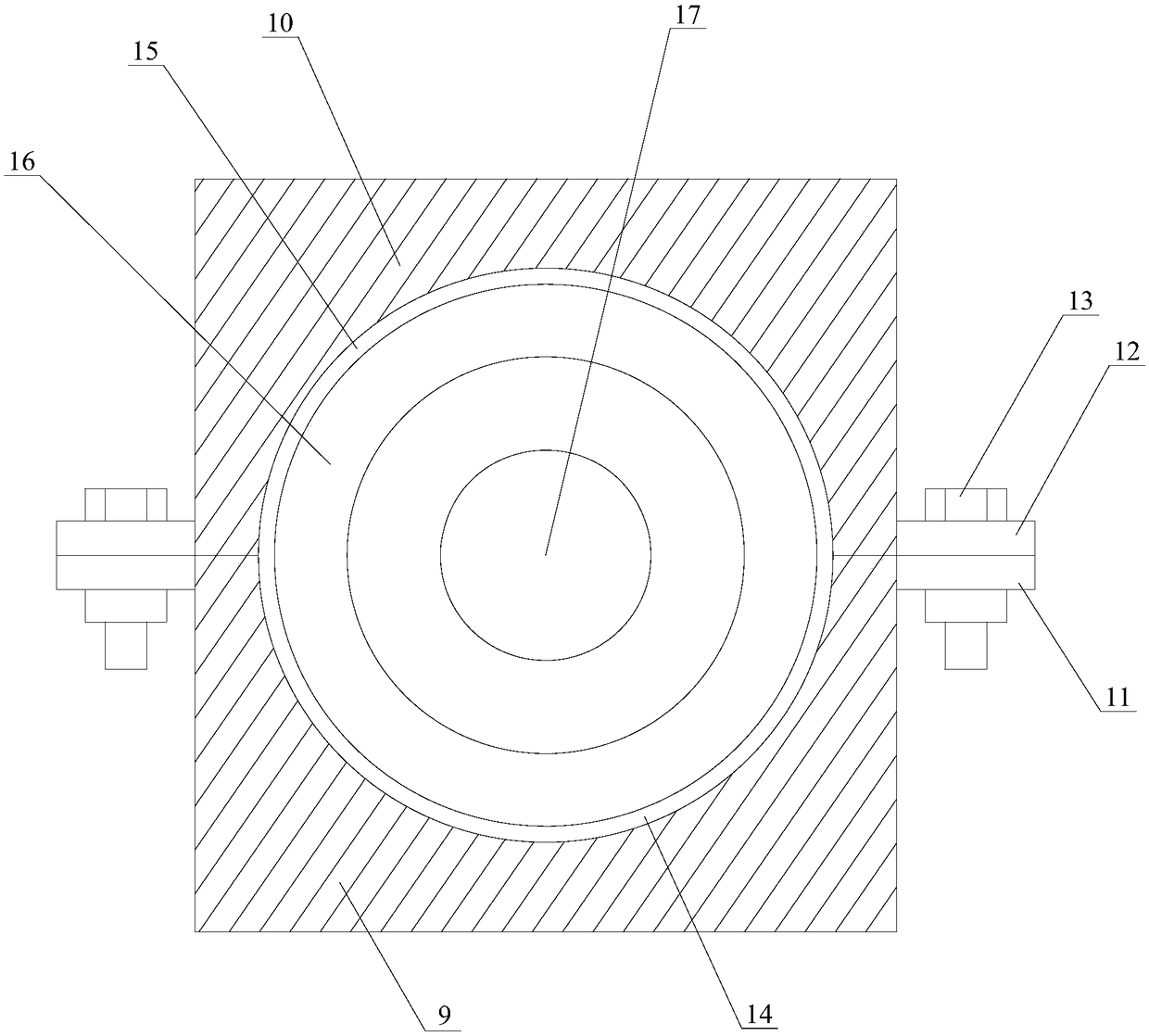 Copper-clad aluminum rod single pull ejecting machining device