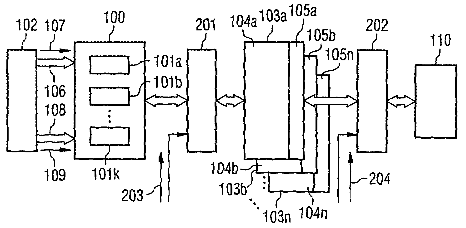 Data processing circuit apparatus having a data transmission unit of redundant design