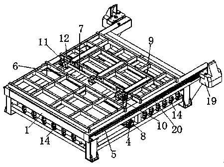 Fully-automatic double-station board turnover device