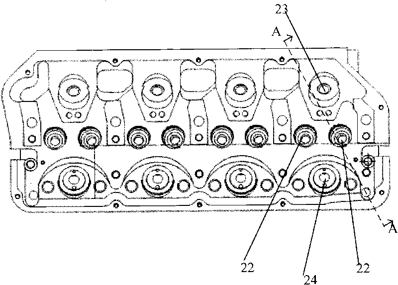 Integrated cylinder cover and production method thereof