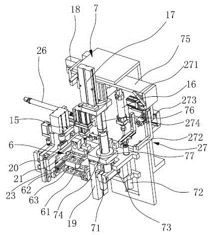 Automatic rubber pipe feeding structure in rubber pipe sleeving device