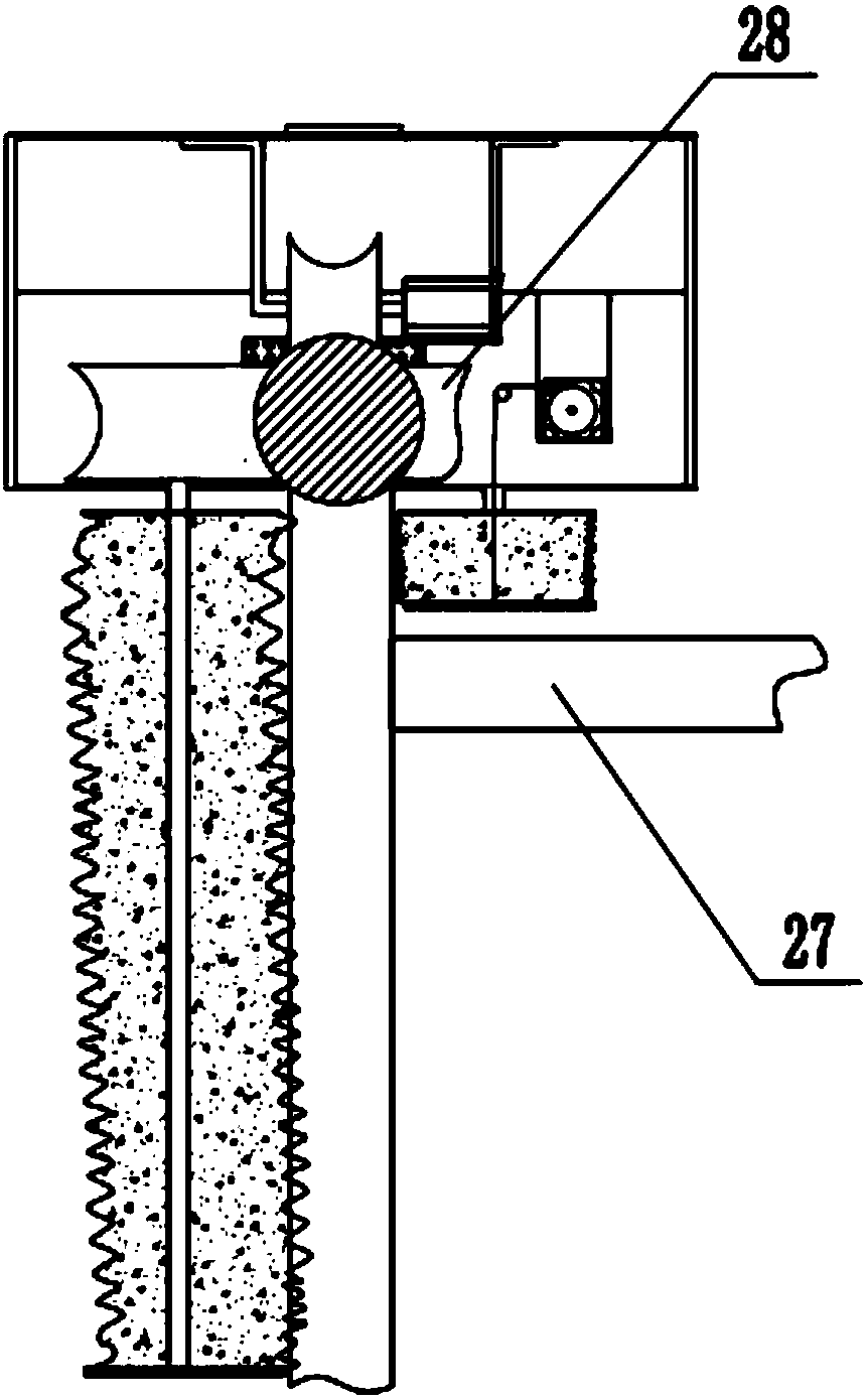 Indoor guardrail cleaning device