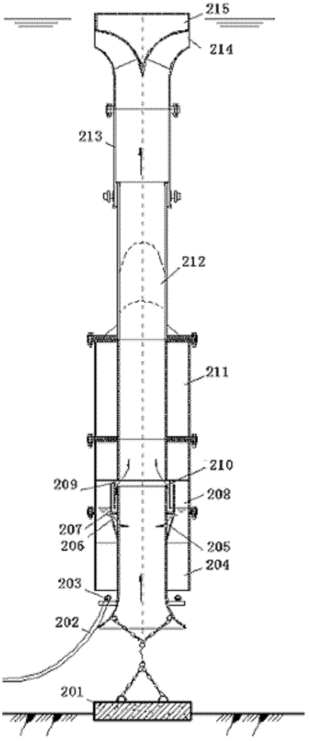 Device for improving water quality of laminated mixed oxygenated water