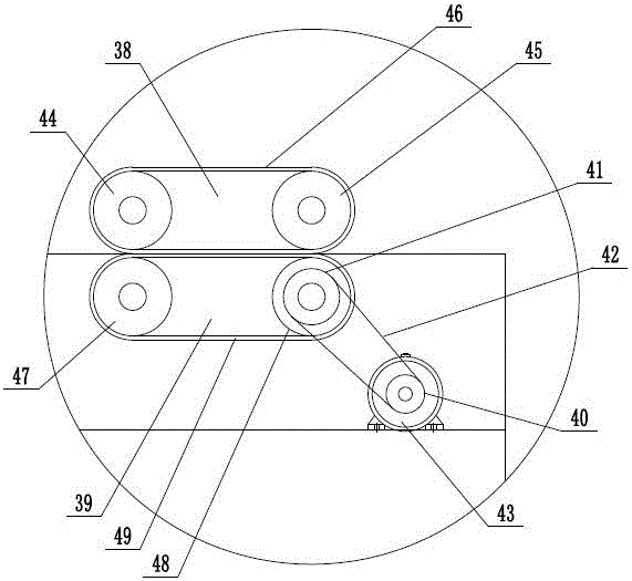 Adjustable glue covering film attaching device