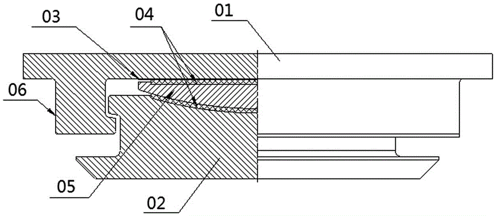 An integral one-way sliding hinge support