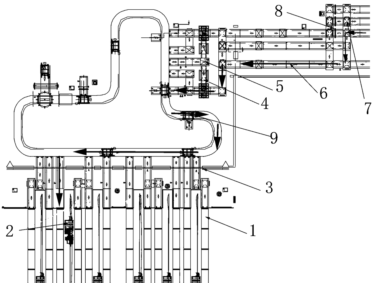 A method for automatically returning erroneous cigarette packs to warehouse