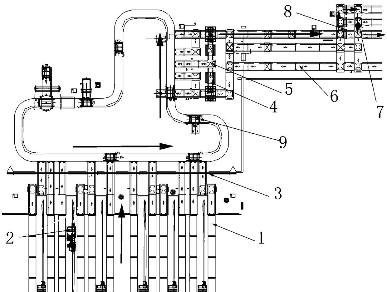 A method for automatically returning erroneous cigarette packs to warehouse