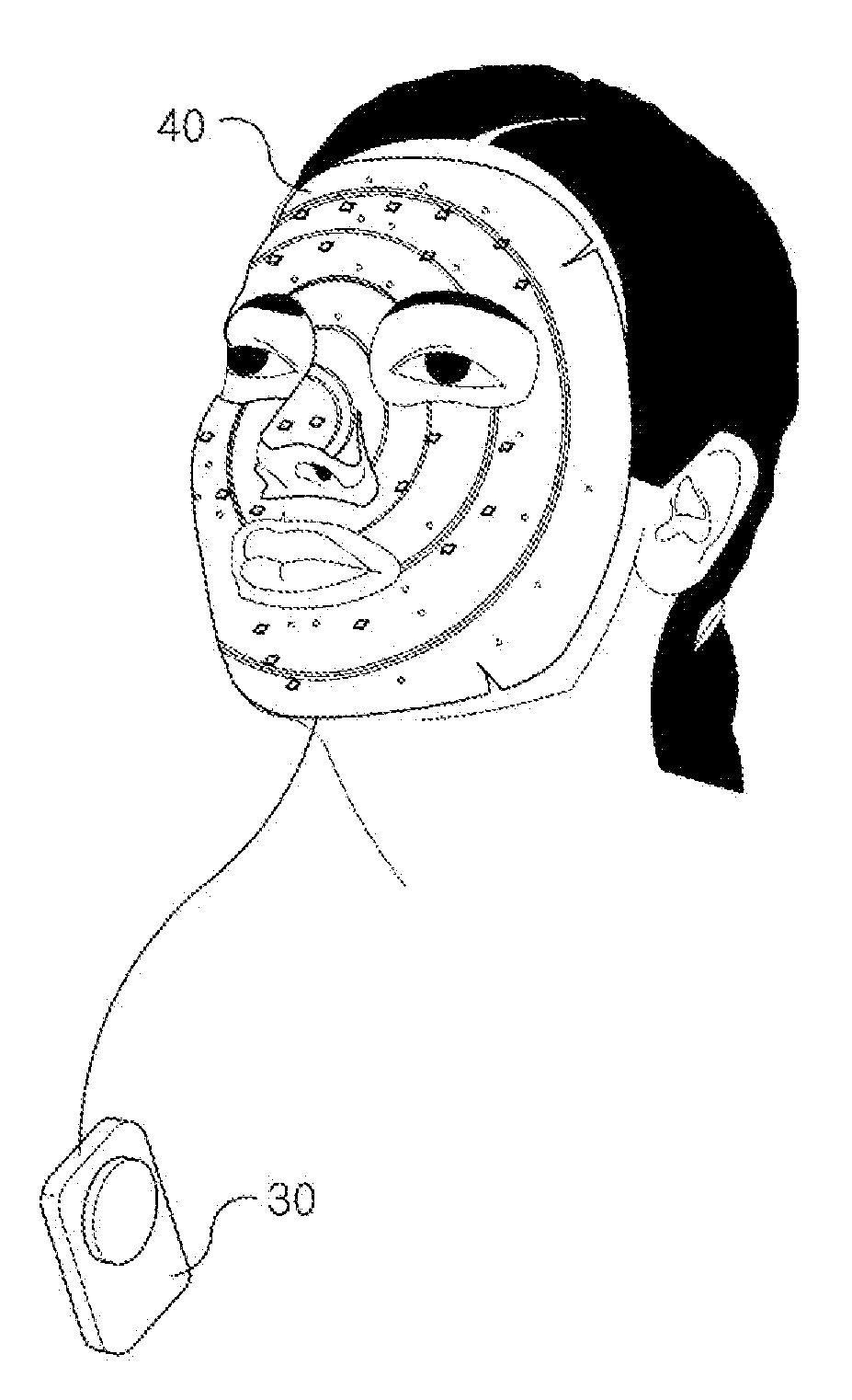 Device for activating mask pack, photon therapy mask pack device, and fiber based light emitting lighting device