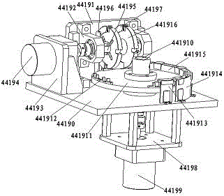 Overturn discharging unit for iron core component assembly mechanism